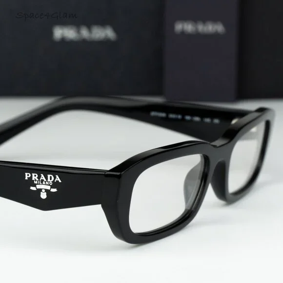 Prada Women Eyeglasses Black Clear Rectangle PRB06S 16K08N  display picture 2